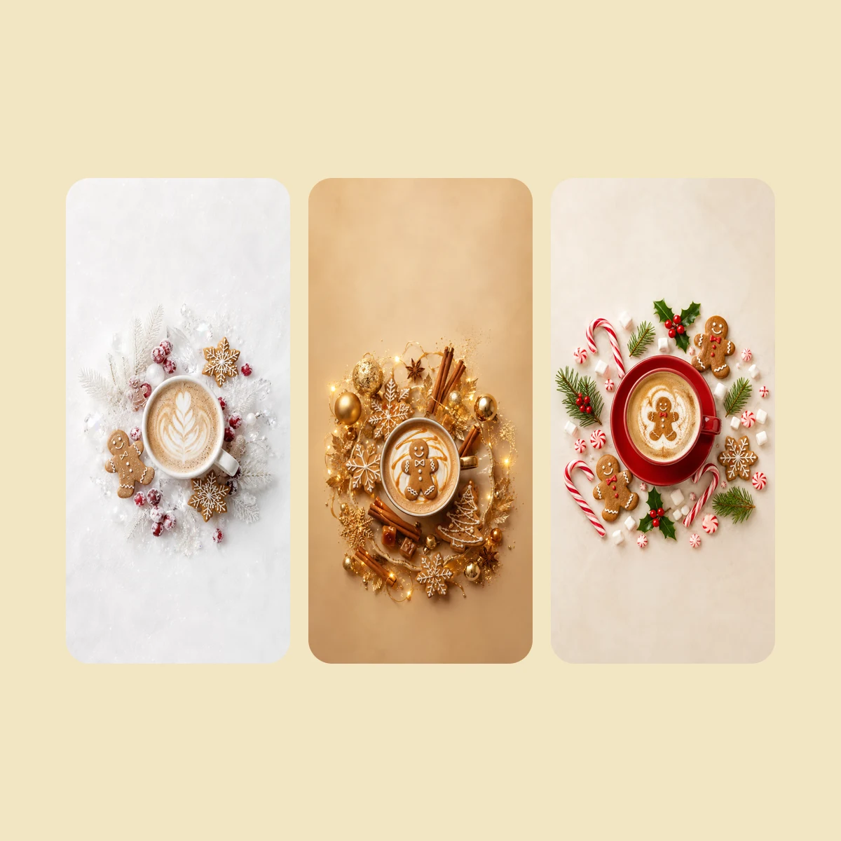 Gingerbread and Coffee — 10 Phone Wallpapers