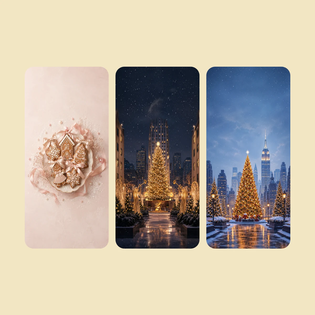 Golden Gingerbread Bakery — 20 Phone Wallpapers